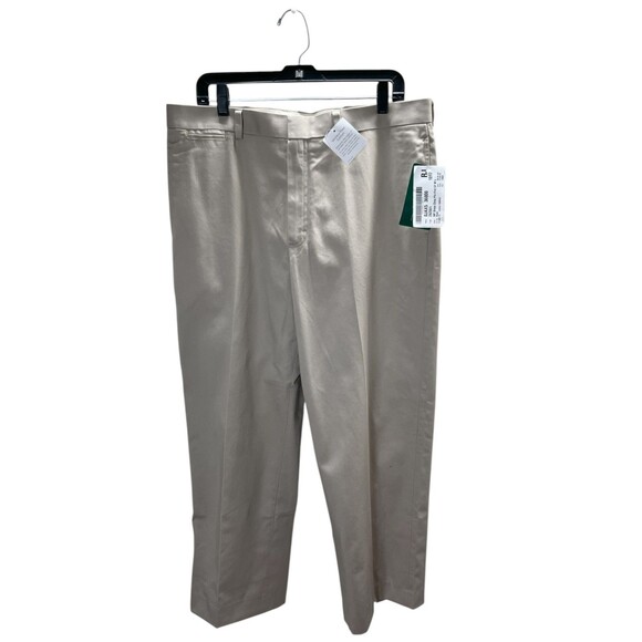 LL Bean Pants Size 36 x 29 Men's Beige Chino 100% Cotton Tapered Leg - Picture 1 of 6
